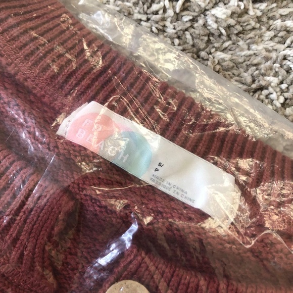 SALE Free People Hailee Sweater Set XSmall Mahogany - Picture 5 of 6